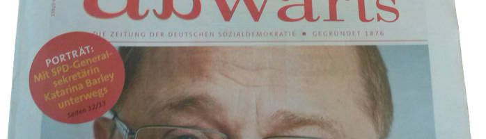 Abwärts: Das runderneuerte Parteiorgan der SPD