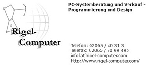Impressum Rigel-Computer